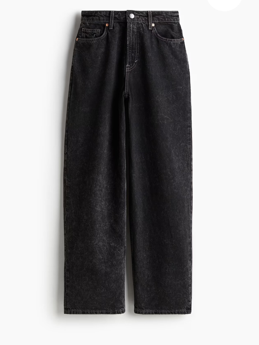 Women’s Black Washed Straight-Leg Jeans